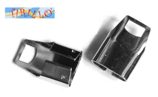 BIGIOTTERIA PERLINE - 4 capocorda 10 mm - argento acciaio