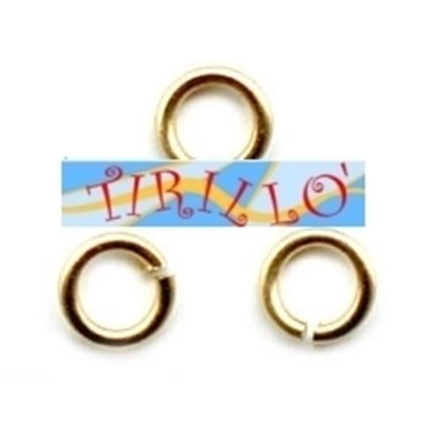 BIGIOTTERIA - 50 anellini 6 mm - colore oro