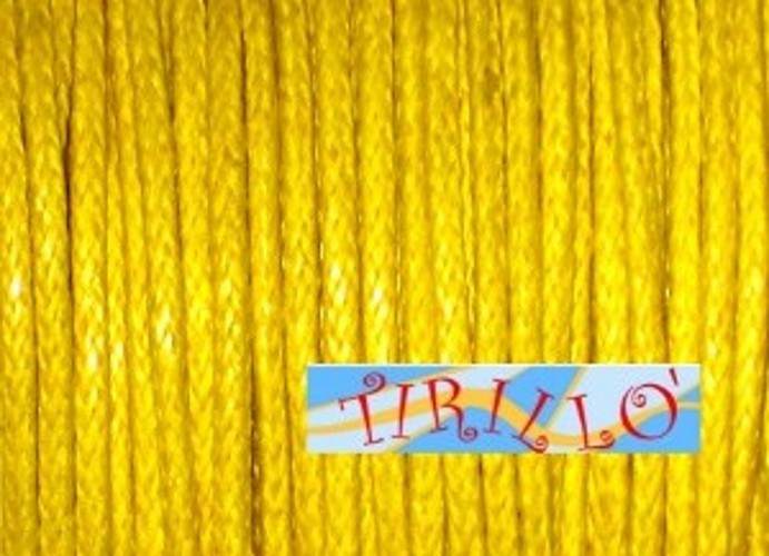 BIGIOTTERIA PERLINE - 20 metri di filo cerato giallo - 1mm