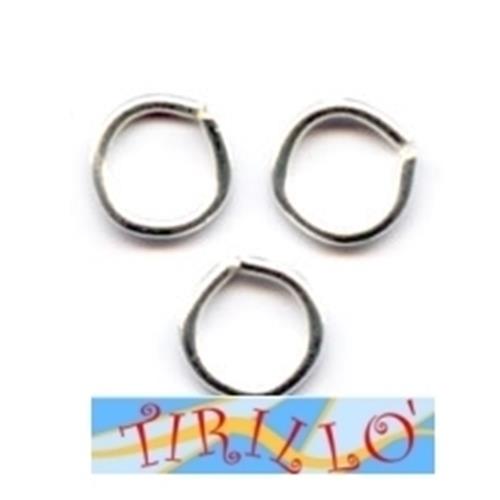 BIGIOTTERIA - 100 anellini 5 mm - col. argento acciaio