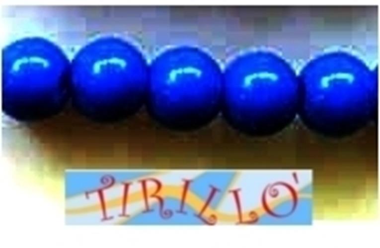 BIGIOTTERIA PERLINE - 40 palline perle di plastica 12 mm - Blu