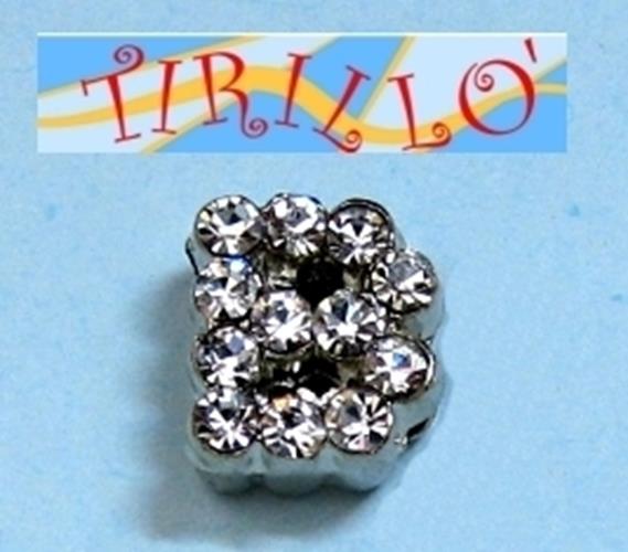 BIGIOTTERIA PERLINE - iniziale - lettera B con strass - 4 pz