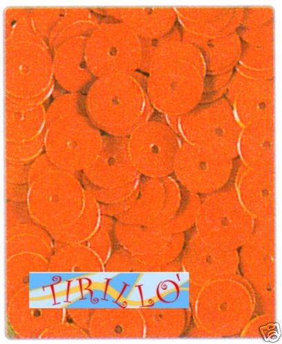 DECORAZIONE - 2000 paillettes 6mm lavabili - arancio