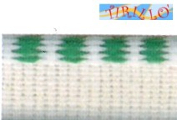 CARTONAGGIO LEGATORIA - capitello bianco e verde - 5 metri