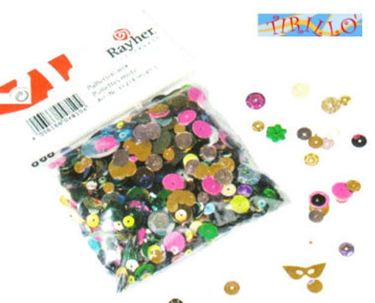 DECORAZIONE - Mix paillettes colori e forme assortiti