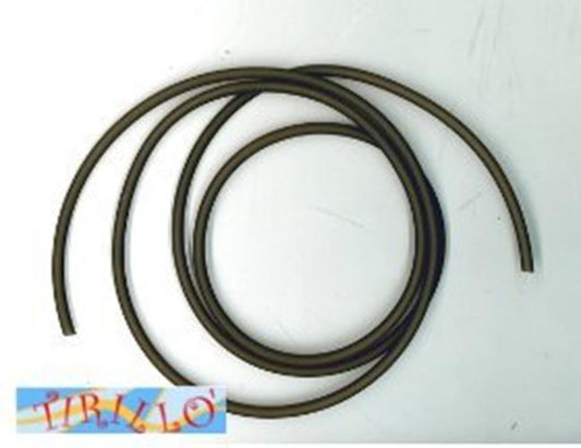 BIGIOTTERIA PERLINE - 2 metri cavetto di caucciù forato 4 mm - Marrone