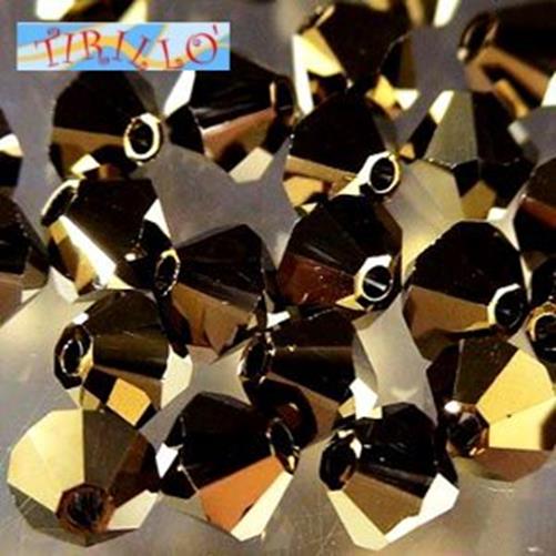 SWAROVSKI ® - 20 bicono 6mm - Crystal Dorado AB 2 x (Colore 207 AB)