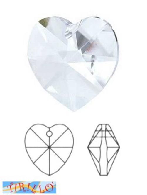 SWAROVSKI ® - 10 Swarovski Cuore 10mm - Crystal (Colore 001)