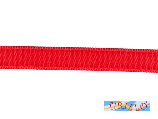 MERCERIA - 20 metri nastro di raso altezza 10 millimetri - Rosso