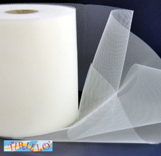 BIGIOTTERIA BOMBONIERE- 50 metri  x 20 cm tulle bomboniere e confezioni - Bianco