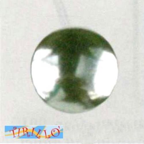 CUCITO CREATIVO 18 borchie termoadesive in metallo rotonde 10 mm -Colore argento