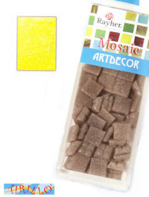 MOSAICO -1 conf. tessere vetro 1x1cm- 310 pezzi -giallo