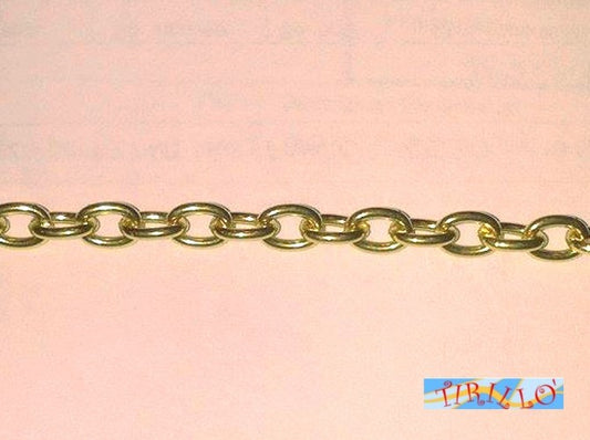 BIGIOTTERIA - 50 cm di catena maglie ovali 5 mm - Oro