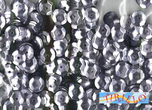 DECORAZIONE - 500 paillettes concave 6 mm - blu medio