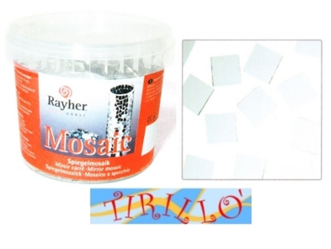 MOSAICO - Tessere specchio 1X1,5 cm - secchiello da 1 kg/1200 pezzi