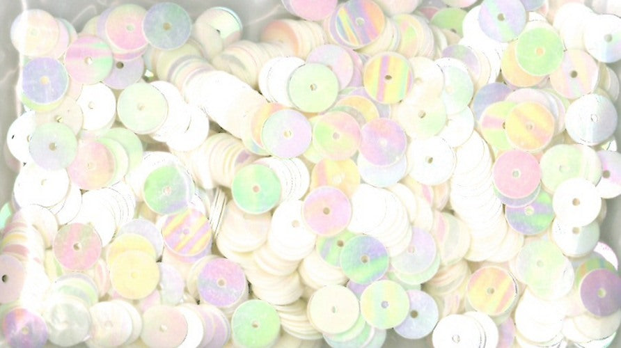 DECORAZIONE - 2000 paillettes 6mm lavabili - bianco ab
