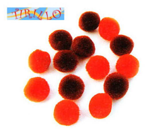 CUCITO CREATIVO - Pompon pon pon 15 mm - 120 pezzi - sfumature di rosso