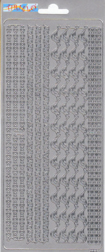 SCRAPBOOKING - 2 fogli adesivi - cornici argento