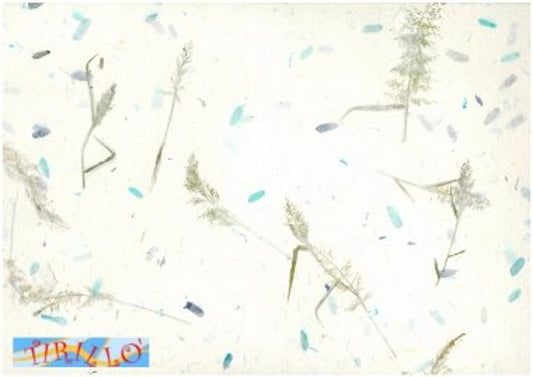 CARTONAGGIO SCRAPBOOK - Carta di gelso con petali veri - 55x80 cm - 2 fogli
