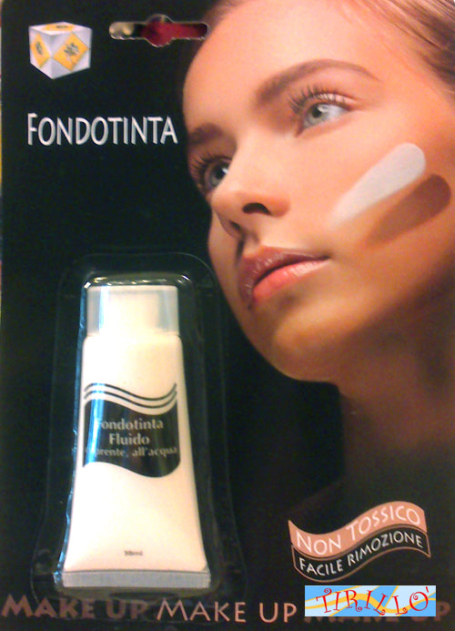 CARNEVALE TRUCCABIMBI TEATRO-Fondotinta fluido trucco viso coprente bianco 38 ml