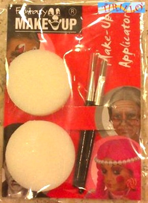 CARNEVALE TRUCCABIMBI TEATRO -  Set 2 spugnette + 2 pennelli per trucco