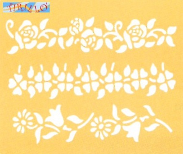 EMBOSSING - Mascherina per embossing - Tralci fioriti