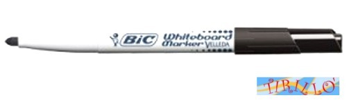 CARTOLERIA UFFICIO - 2 Pennarelli per lavagna bianca Bic - Colore: nero