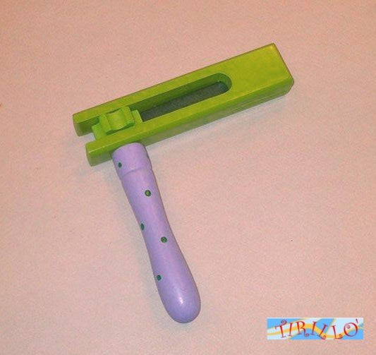 GIOCATTOLI - Raganella in legno - verde viola