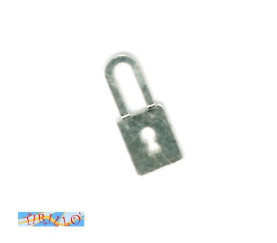 ARGENTO 925 MASSICCIO italiano - 1 pendente lucchetto 15 mm