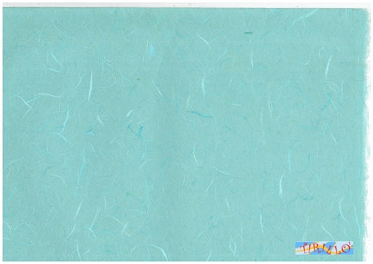 2 fogli di carta di riso per découpage 65x95 cm - Celeste