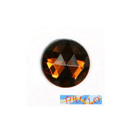 BIGIOTTERIA - 4 strass cabochon in plexiglass 25 mm - Topazio scuro