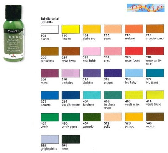 PITTURA SU STOFFA - 1 colore per stoffa - Marrone moka n. 546
