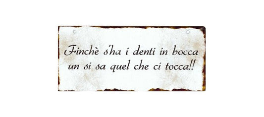 GADGETS - Targa decorativa in alluminio - Finchè