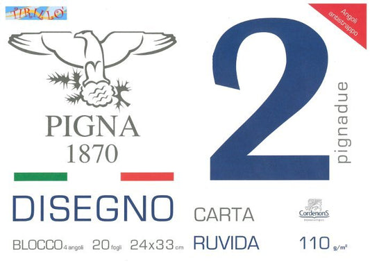 DISEGNO - 3 pezzi Album da disegno Pigna ruvido 110 g 24x33 cm