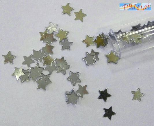 SCRAPBOOKING NATALE - 2 flaconcini stelline metallizzate - argento