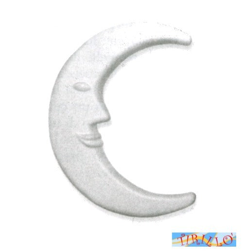 PATCHWORK DECOUPAGE - Luna di polistirolo piena - 25 cm - 2 pezzi