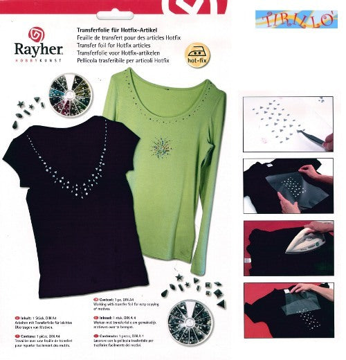 DECORAZIONE CUCITO CREATIVO - Carta adesiva per strass hot fix - 21x29,7 cm