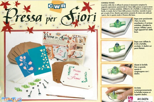 IDEE CREATIVE DECORAZIONE - Kit pressa per fiori + accessori