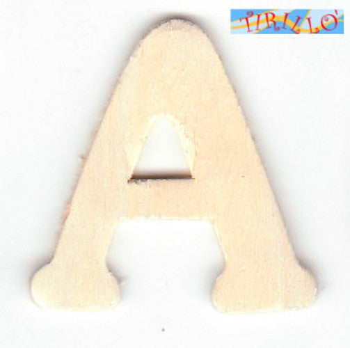 DECORAZIONE DECOUPAGE - 6 Iniziali in legno 4 cm - lettera A