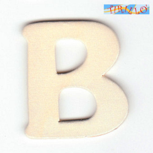 DECORAZIONE DECOUPAGE - 6 Iniziali in legno 4 cm - lettera B