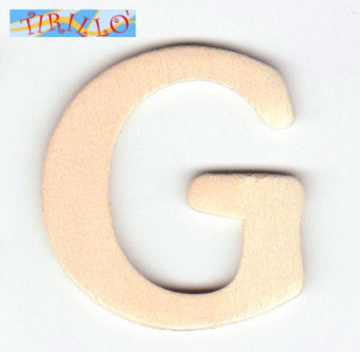 DECORAZIONE DECOUPAGE - 6 Iniziali in legno 4 cm - lettera G