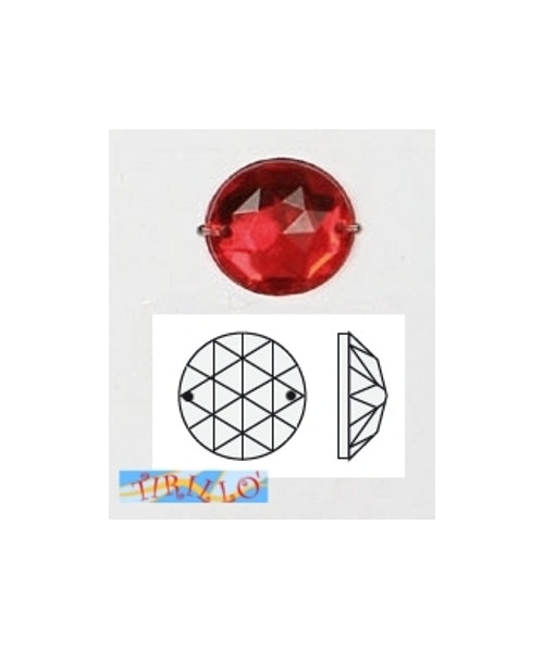 BIGIOTTERIA - 20 strass cabochon da cucire in plexiglass 12 mm - Siam