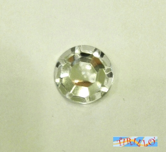 BIGIOTTERIA - 30 strass cabochon plexiglass 10 mm - Crystal