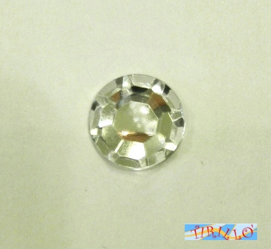 BIGIOTTERIA - 30 strass cabochon plexiglass 10 mm - Crystal