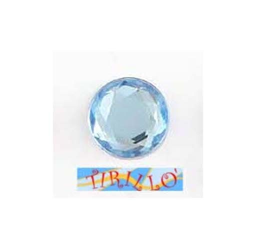 BIGIOTTERIA - 20 strass cabochon plexiglass 10 mm - Aquamarine