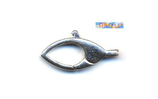ARGENTO 925 MASSICCIO italiano - 1 chiusura moschettone 26 mm
