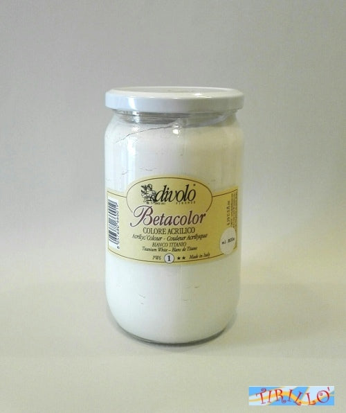 PITTURA DECORAZIONE - Colore acrilico Betacolor Di Volo 600 ml - Bianco titanio