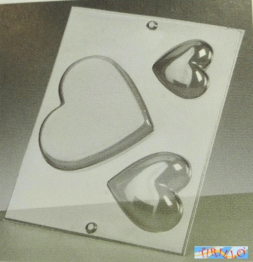 Stampo gesso,sapone,paste modellabili - 3 cuori