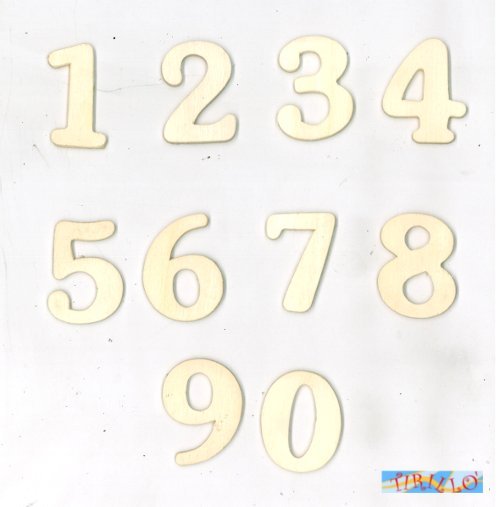 DECORAZIONE DECOUPAGE - Numeri in legno 4 cm - da 0 a 9