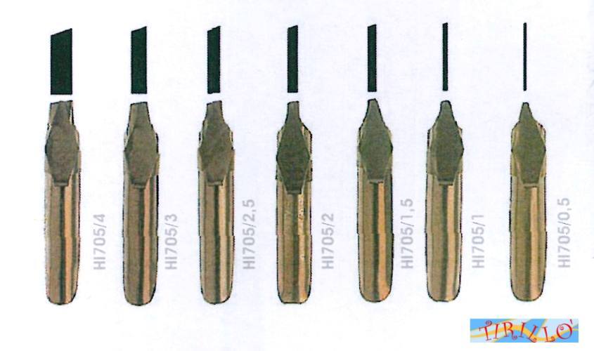 BULLET JOURNAL CALLIGRAFIA - Pennino punta tronca calligrafia italic - 3 mm 2 pz